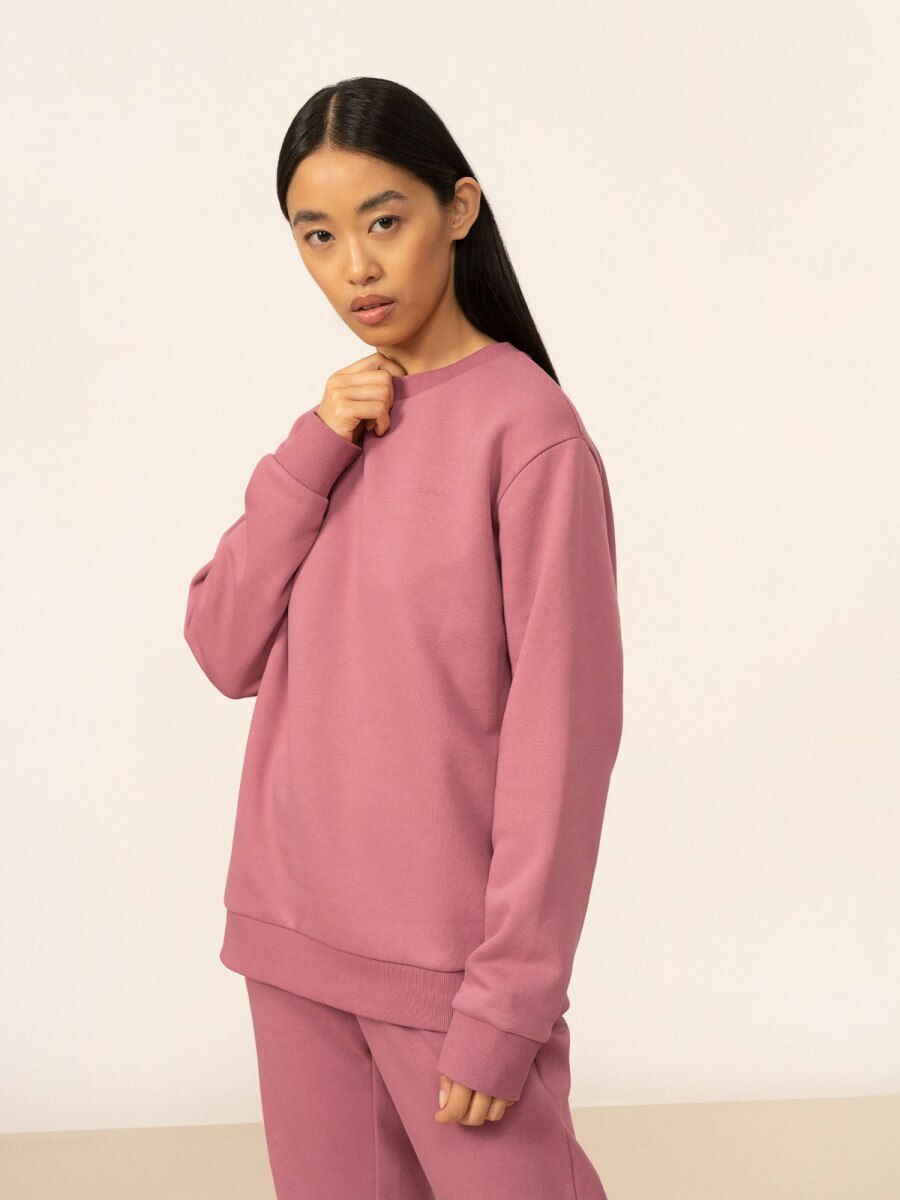 OUTHORN Women's pullover sweatshirt without hood dark pink