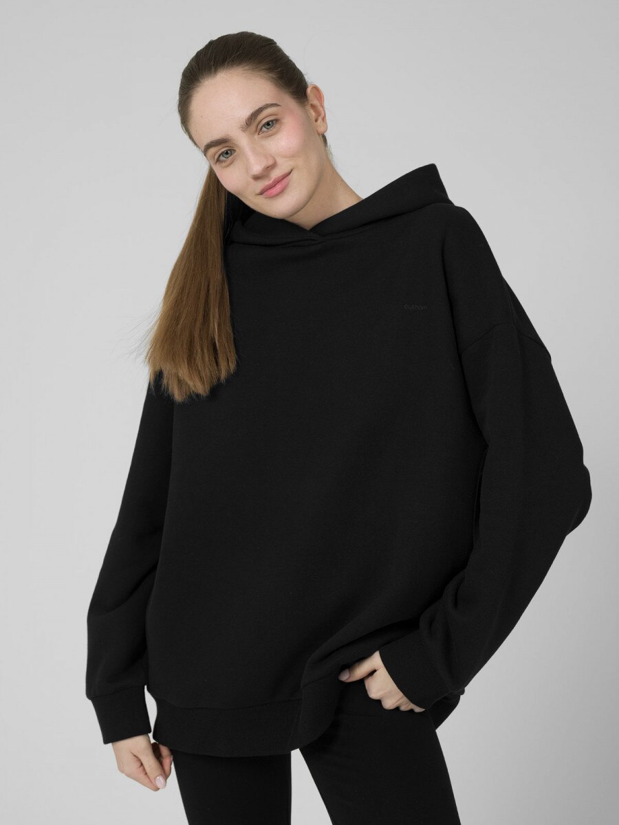 OUTHORN Women's oversize hoodie deep black