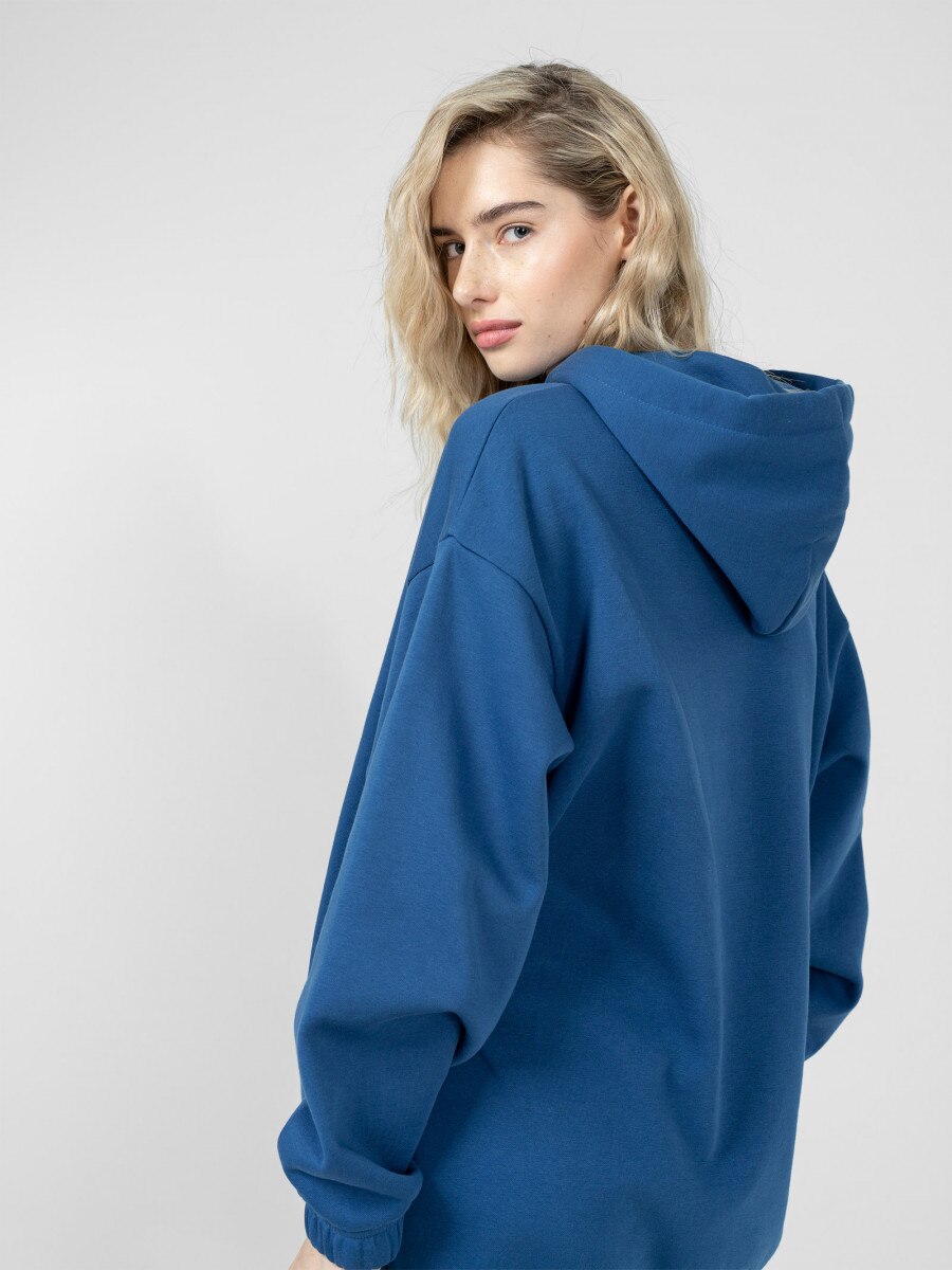 OUTHORN Women's oversize hoodie - blue blue 3