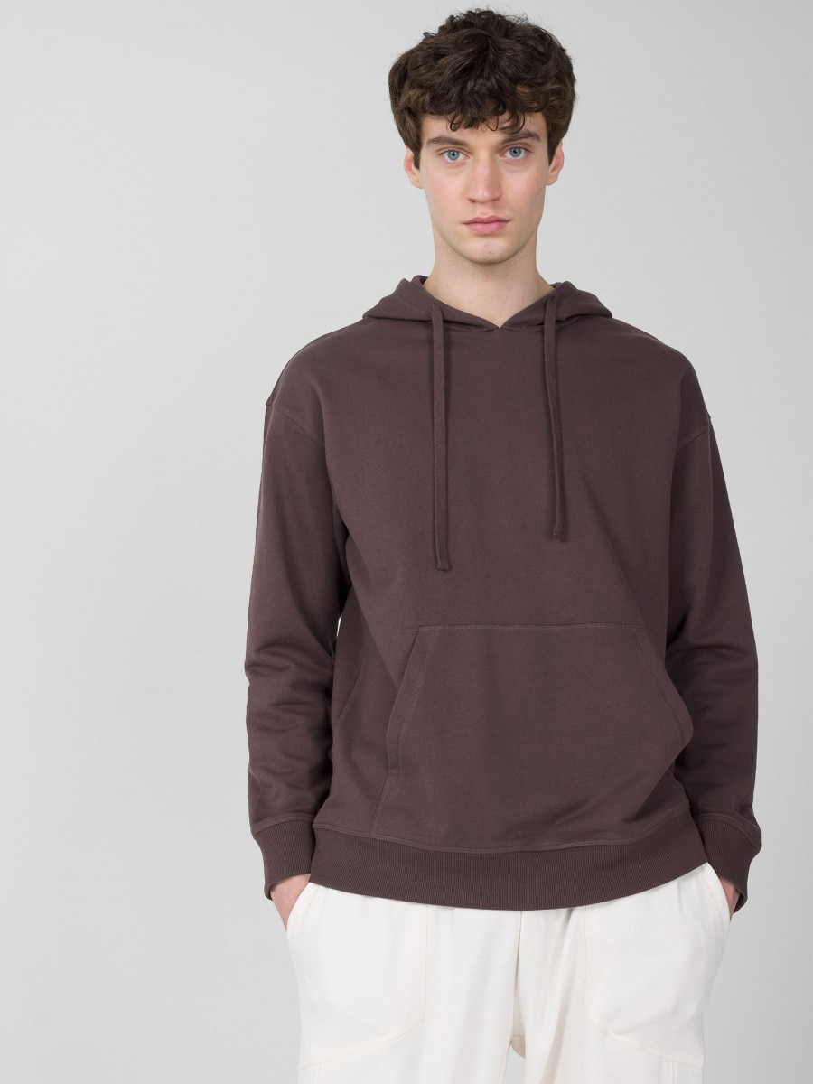 OUTHORN Men's oversize hoodie - purple