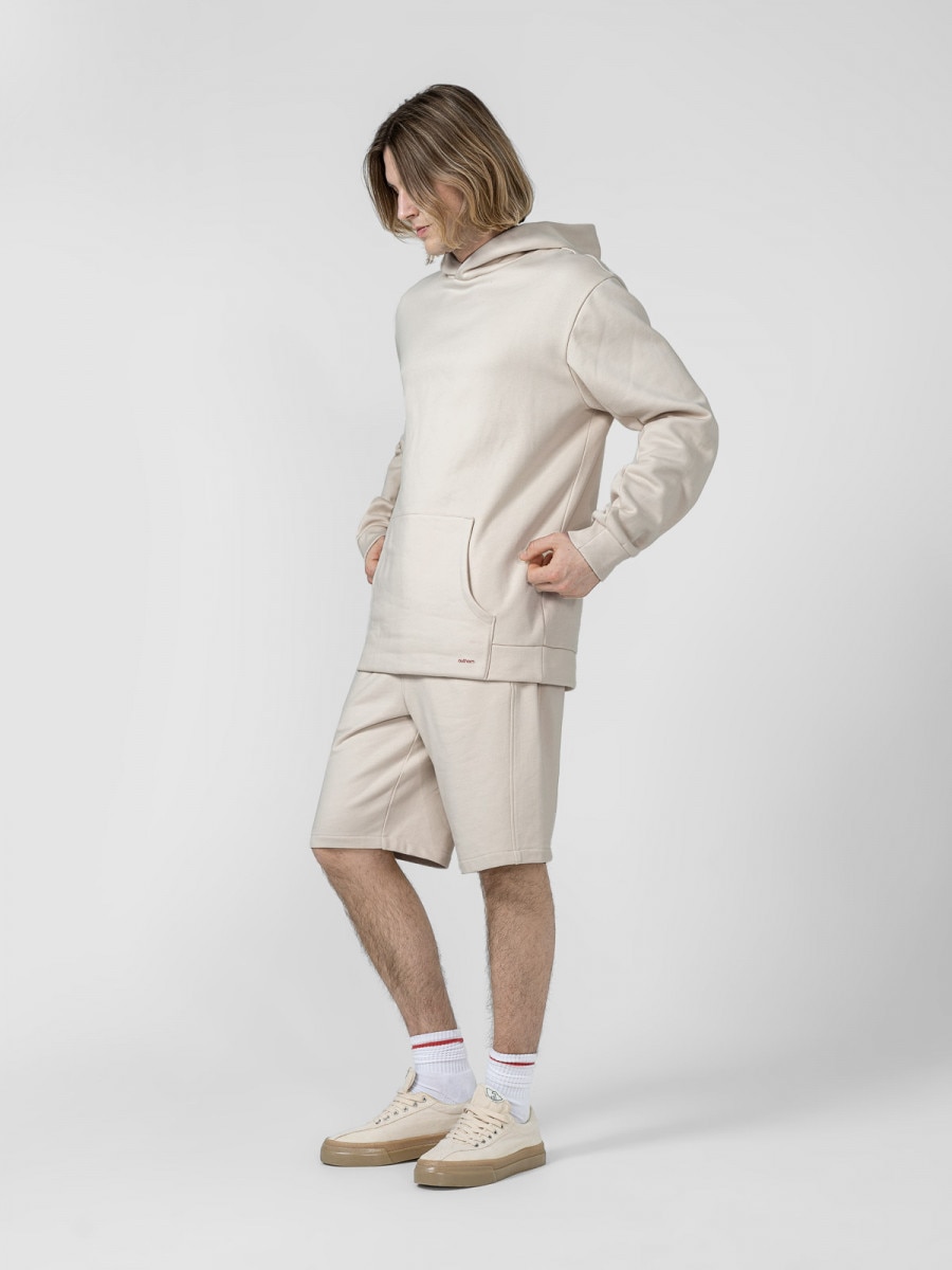 OUTHORN Men's oversize hoodie - cream 2