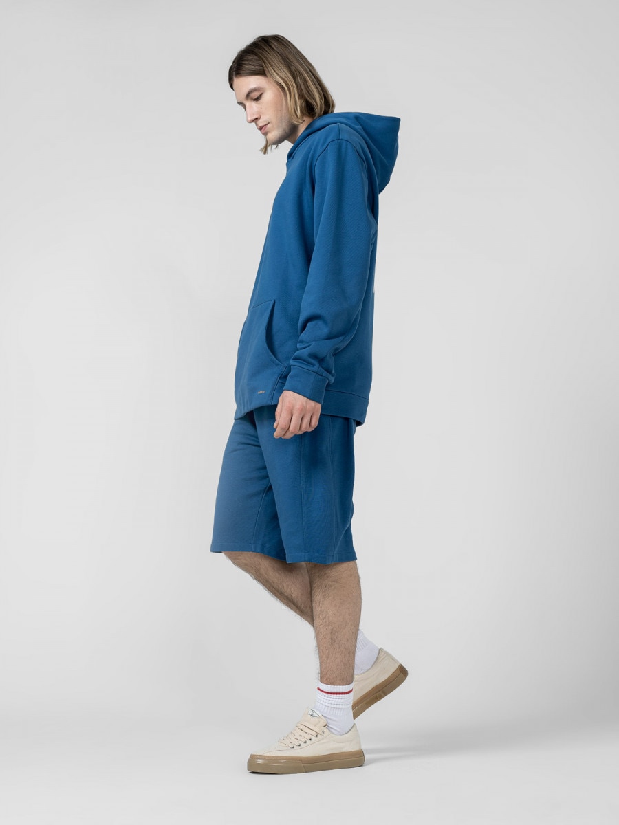 OUTHORN Men's oversize hoodie - blue blue 2