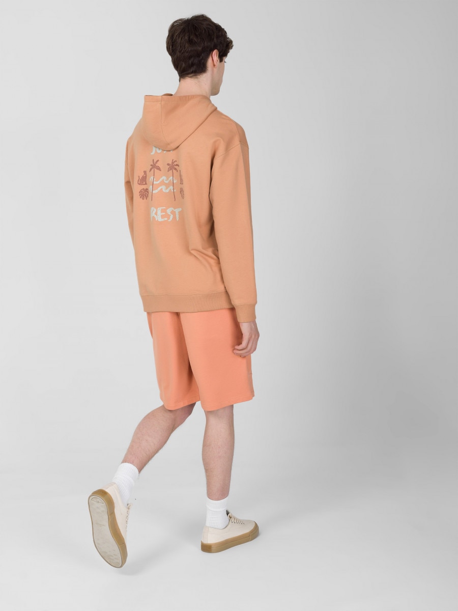 OUTHORN Men's oversize hoodie - orange orange 6