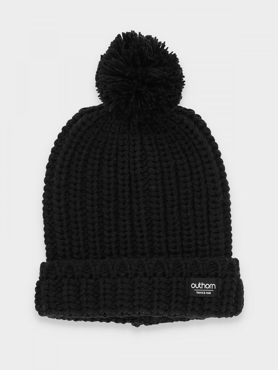  Women's winter hat deep black