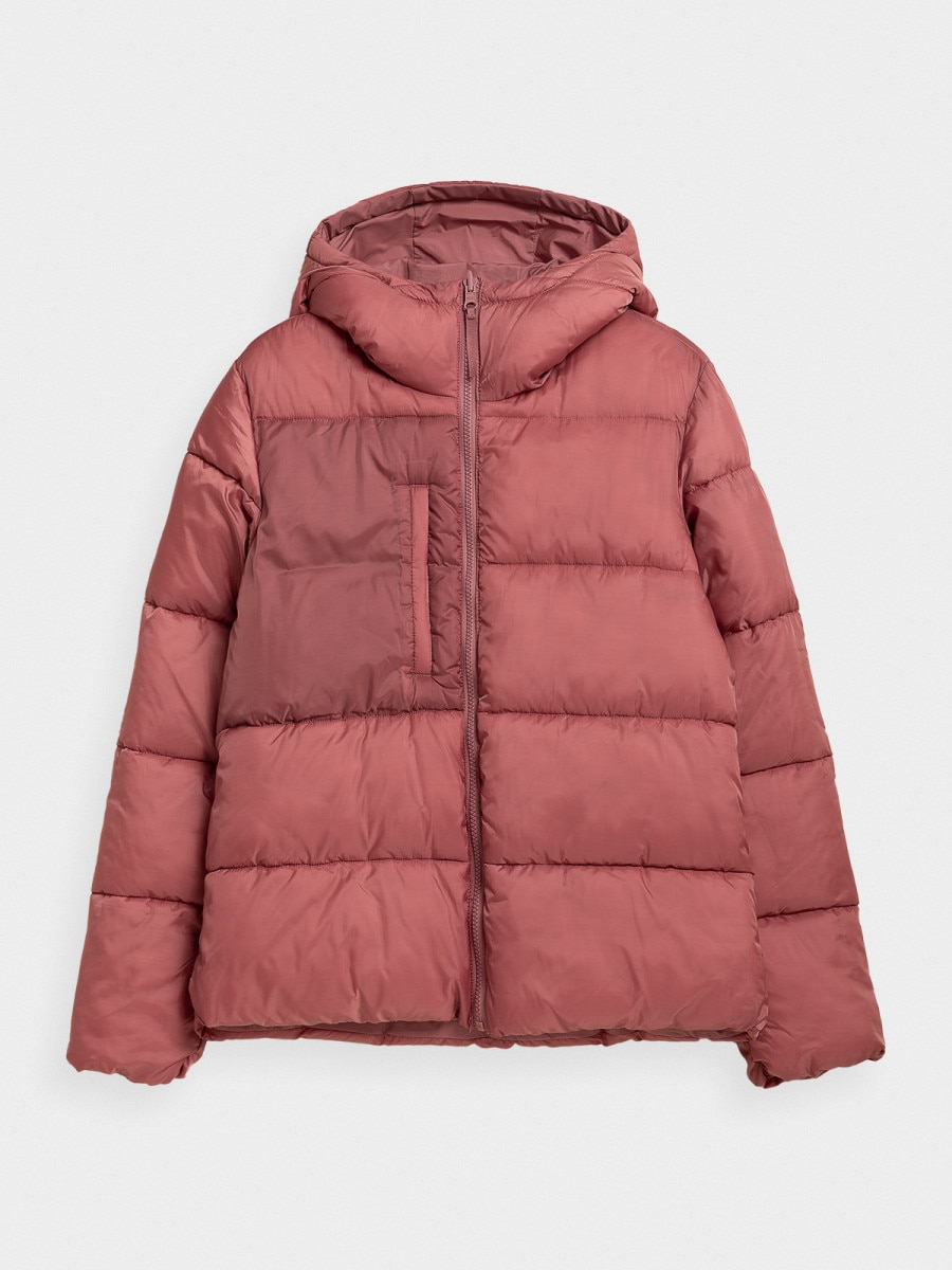  Women's two-sided down jacket dark pink 7