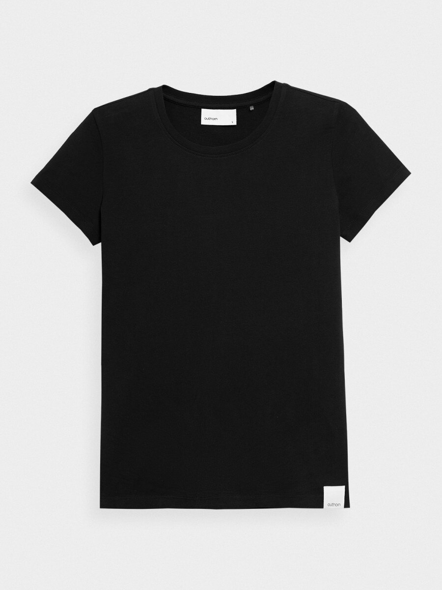 OUTHORN Women's plain t-shirt deep black 2