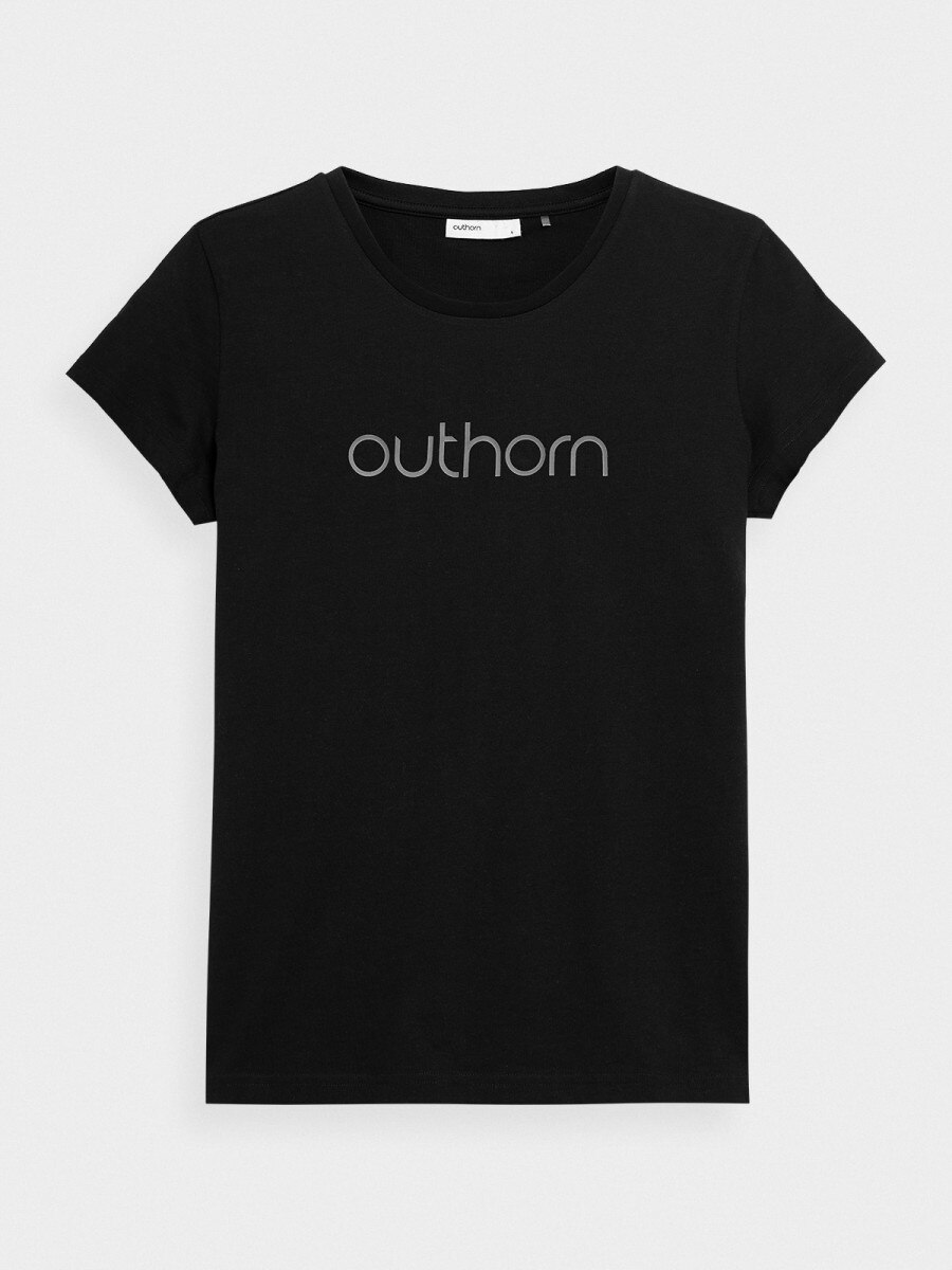 OUTHORN Women's t-shirt with print deep black 3