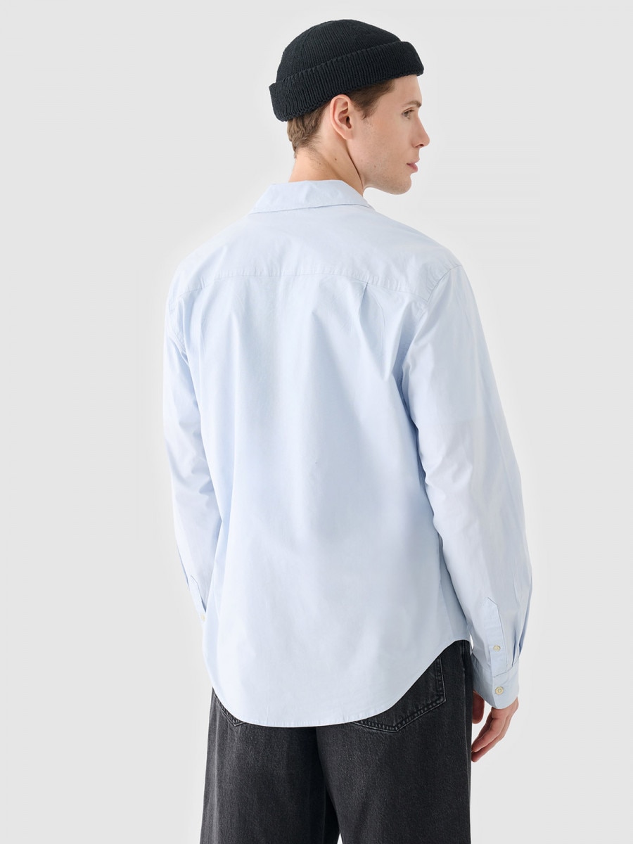 OUTHORN Men's cotton shirt light blue 3