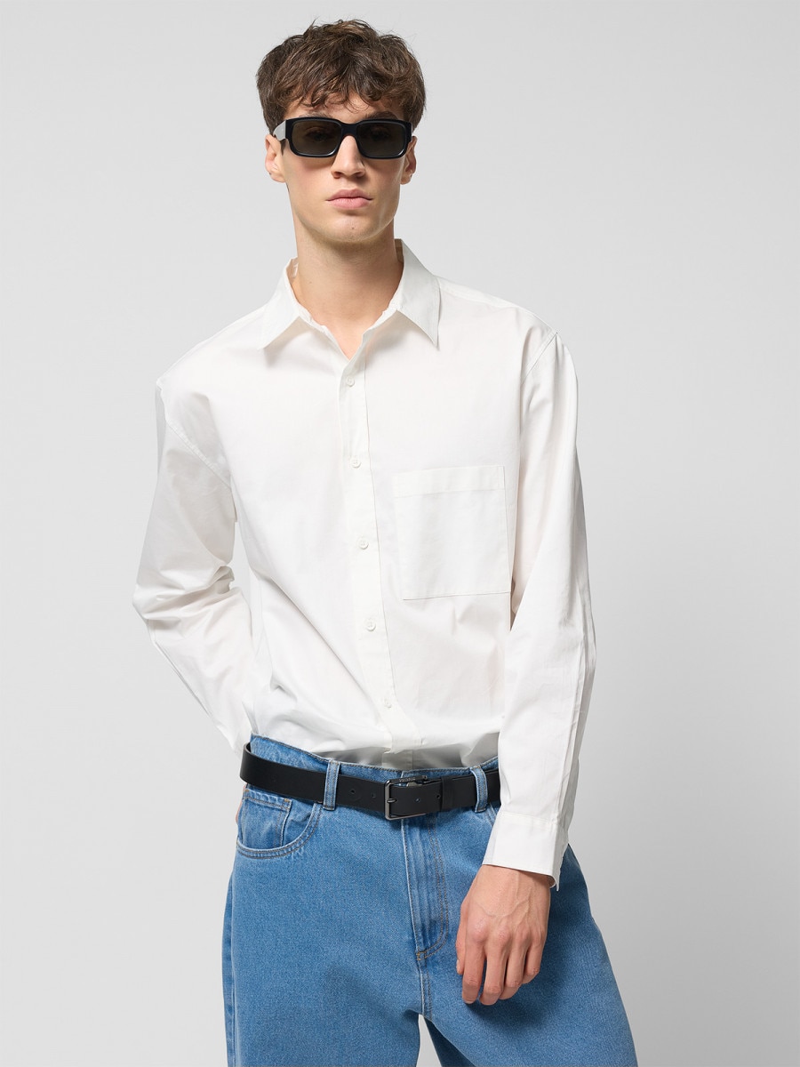 OUTHORN Men's cotton shirt white 2