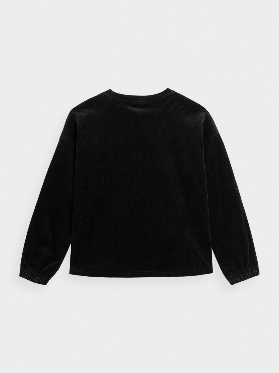OUTHORN Women's pullover corduroy sweatshirt deep black 6