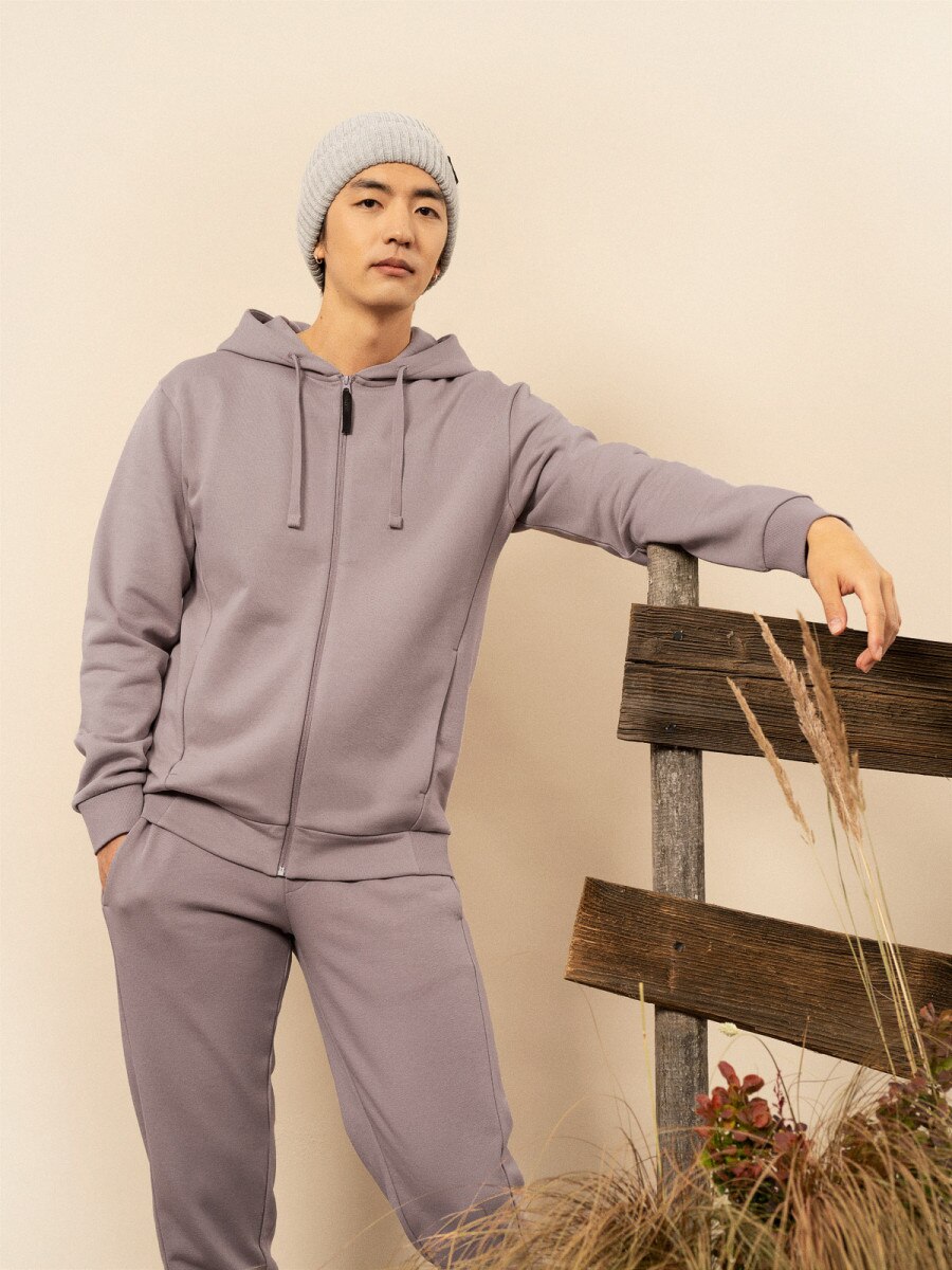 OUTHORN Men's zip-up hooded sweatshirt