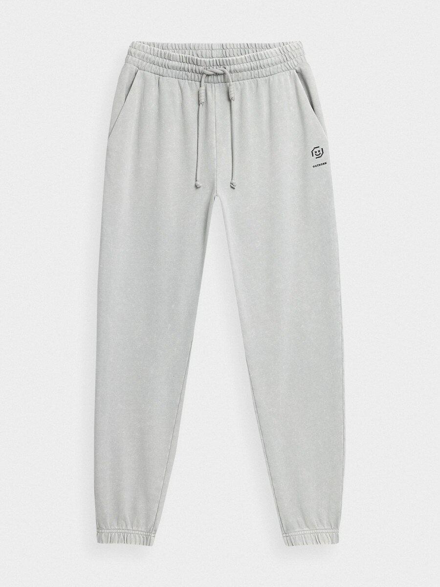 OUTHORN Men's acid wash sweatpants warm light gray 4