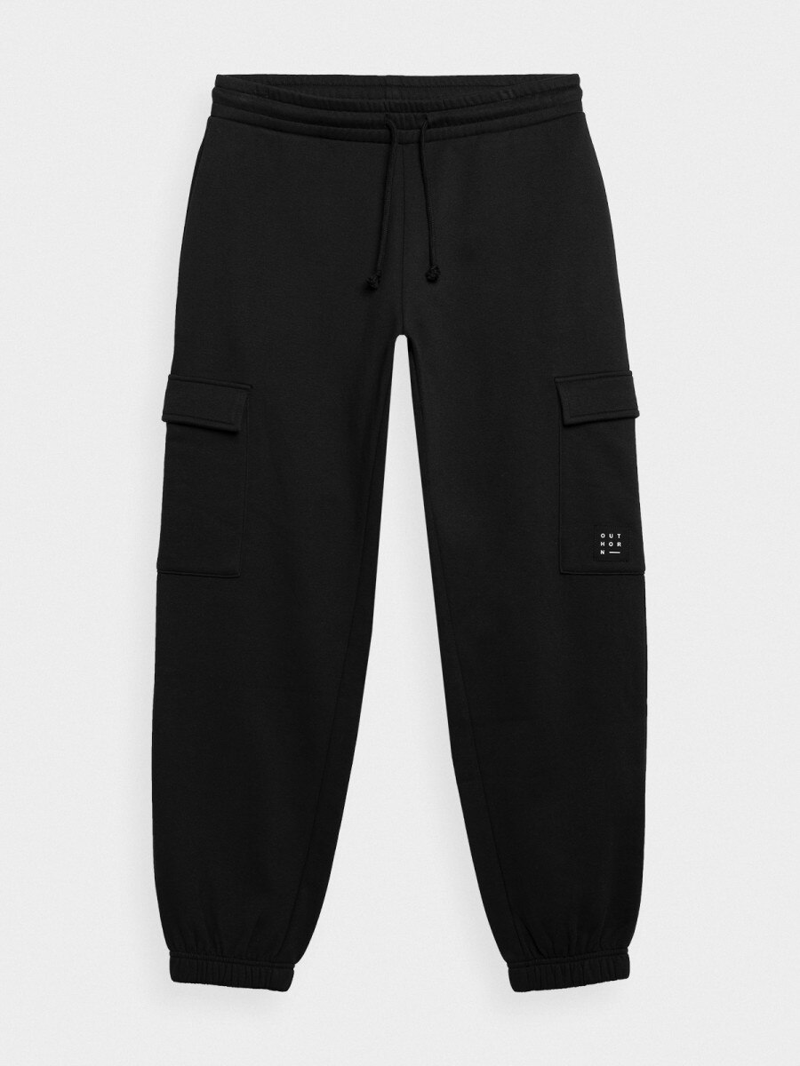 OUTHORN Men's cargo sweatpants deep black 5