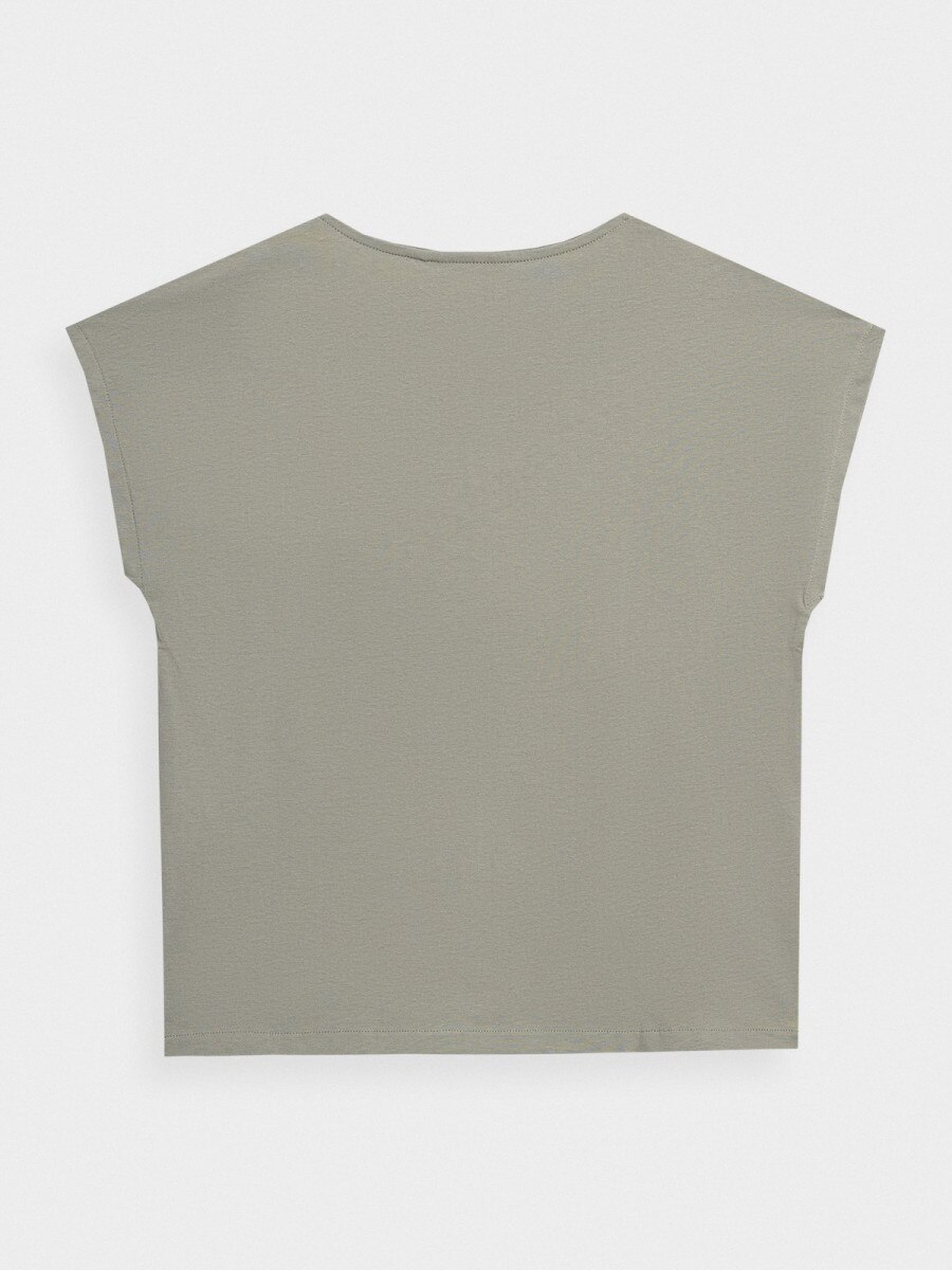 OUTHORN Women's V-neck T-shirt gray 5
