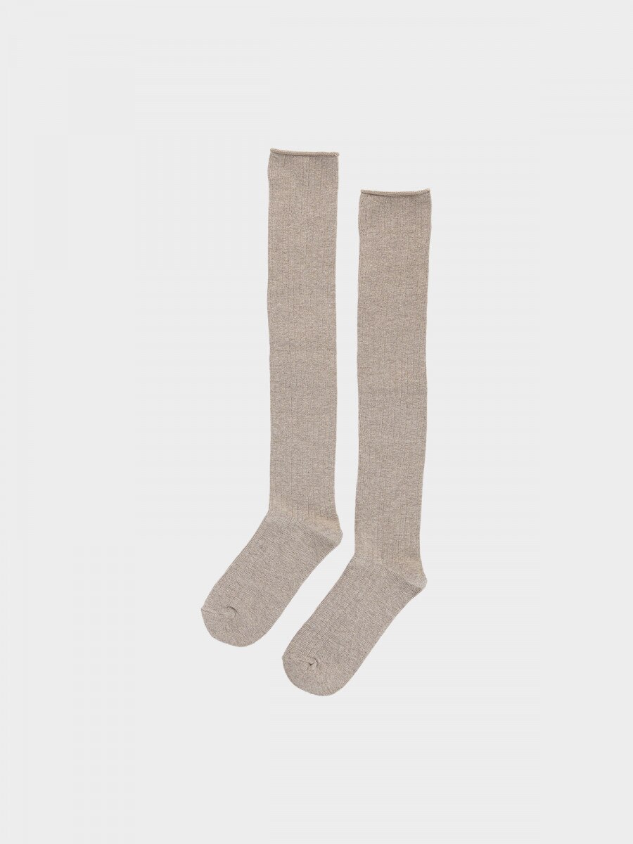 OUTHORN Women's knee-length socks beige