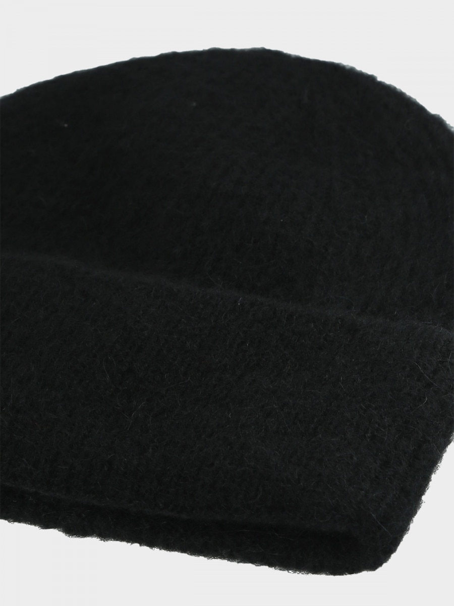 OUTHORN Women's winter beanie with wool and alpaca deep black 2