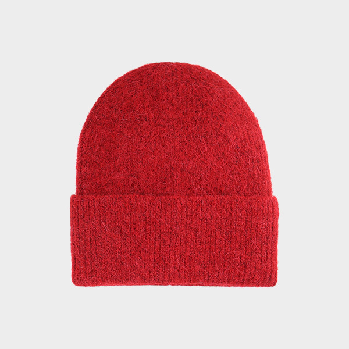 OUTHORN Women's winter beanie with wool and alpaca red 3