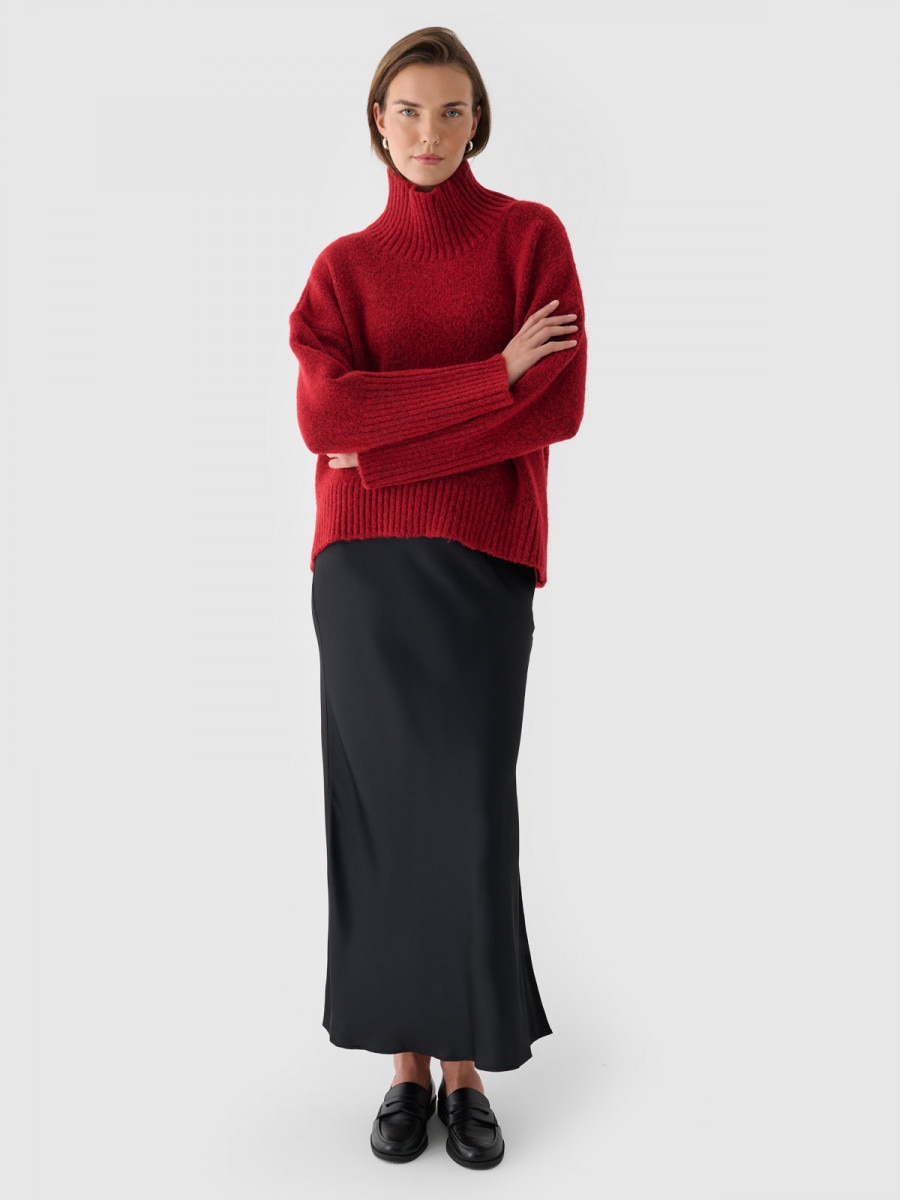 OUTHORN Women's oversize turtleneck with wool and alpaca 2