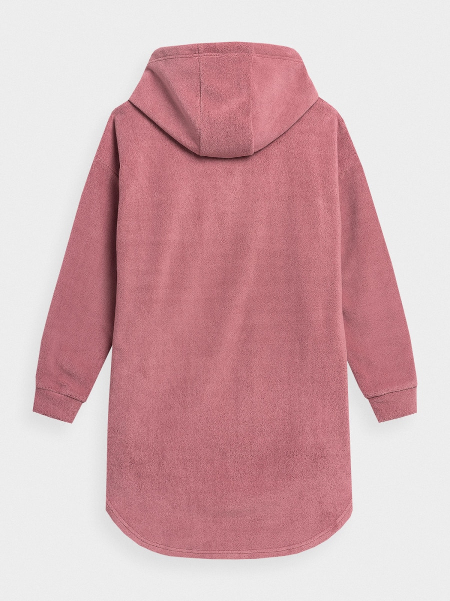 OUTHORN Women's pullover fleece with hood dark pink 6