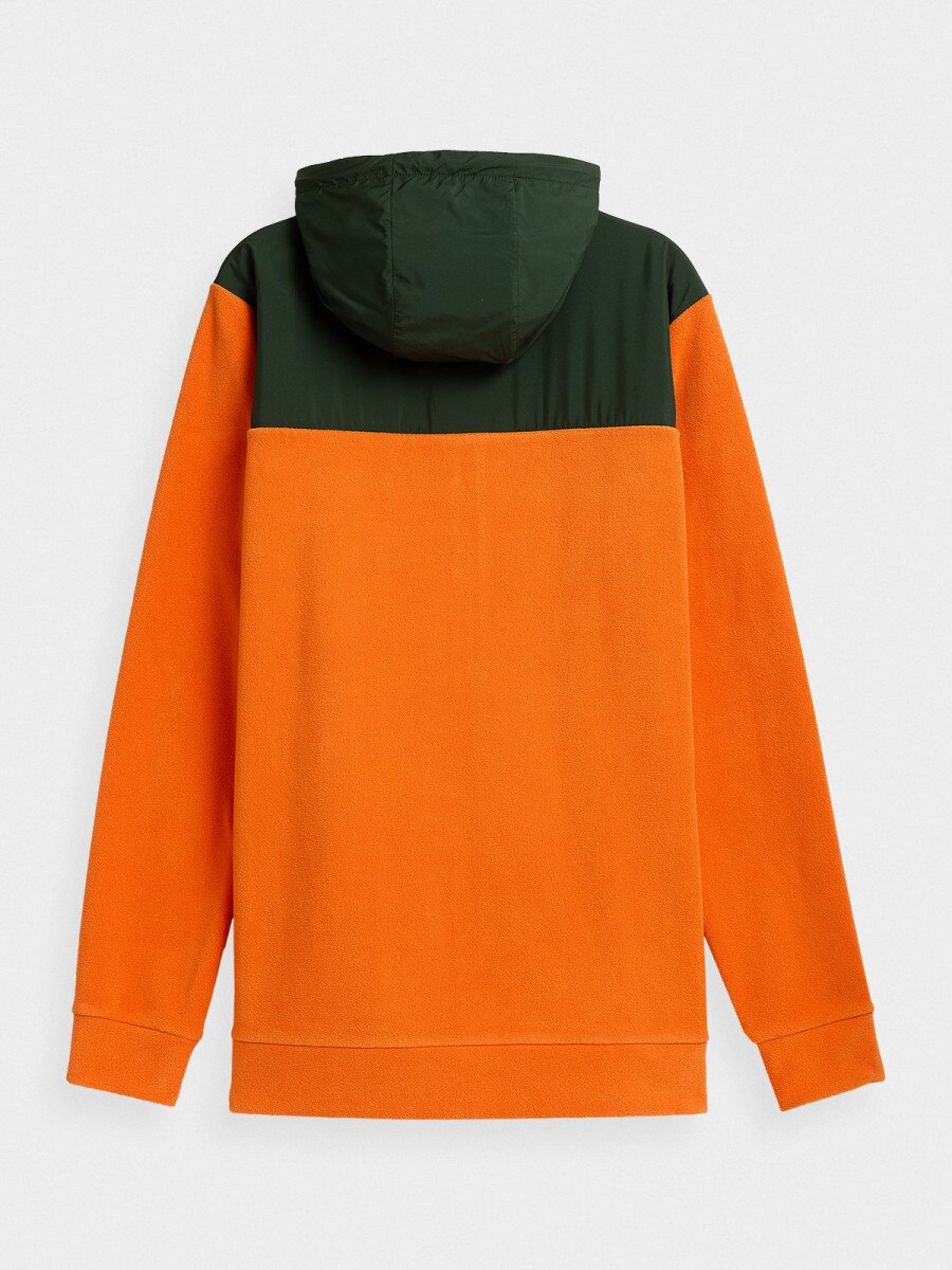  Men's fleece with hood orange 4