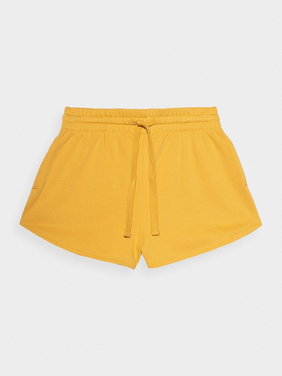 OUTHORN Women's sweat shorts - yellow 4