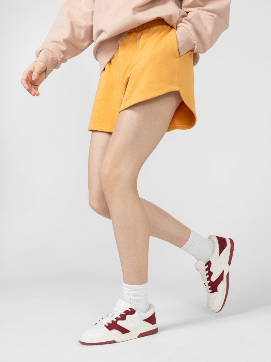 OUTHORN Women's sweat shorts - yellow 2