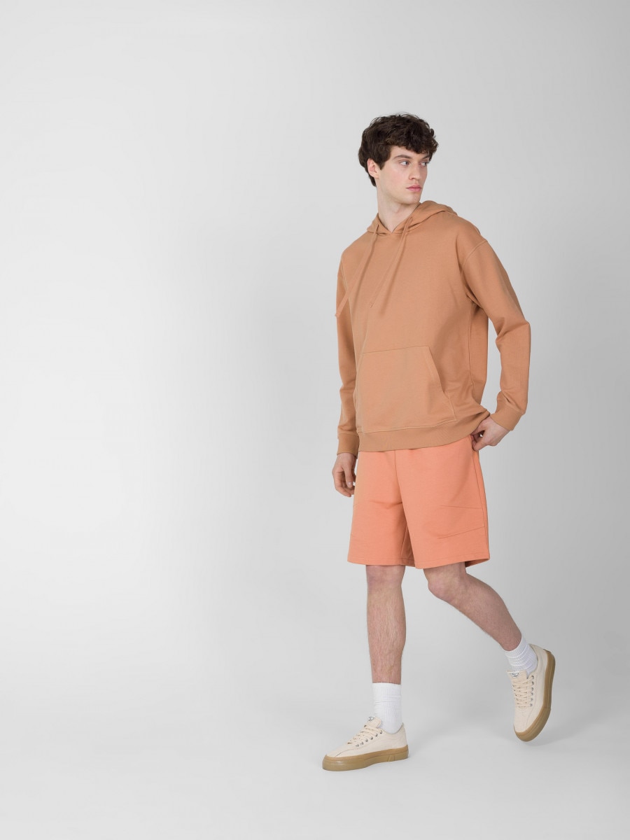OUTHORN Men's sweat shorts - orange orange