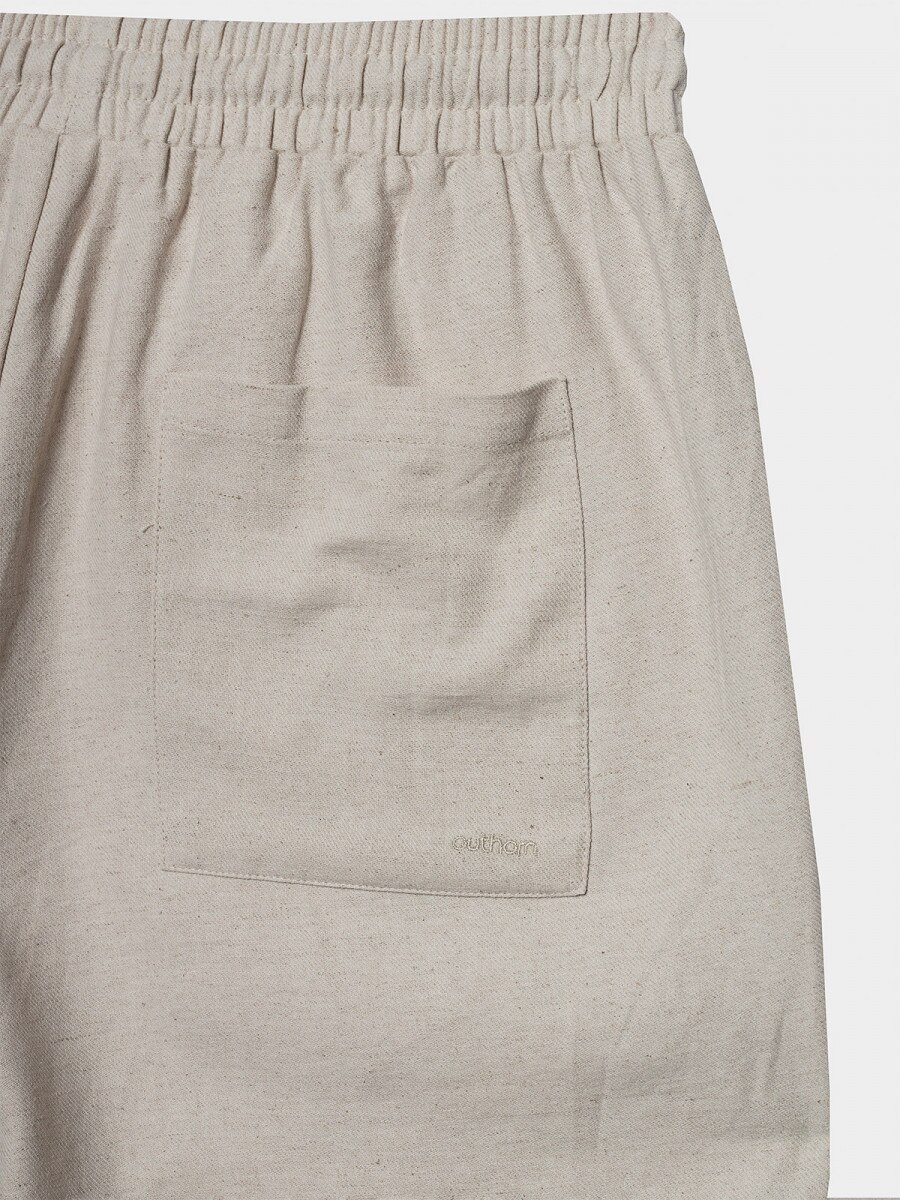 OUTHORN Men's woven linen trousers - beige beige 7