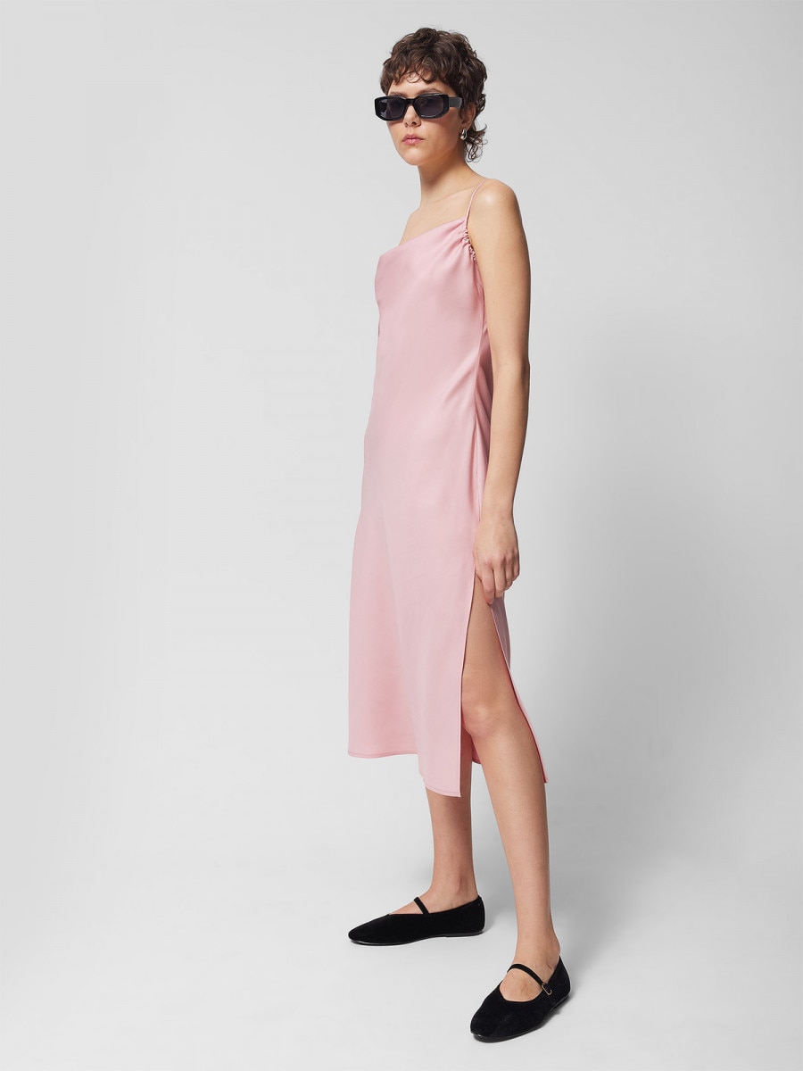 OUTHORN Midi lyocell dress pink 4