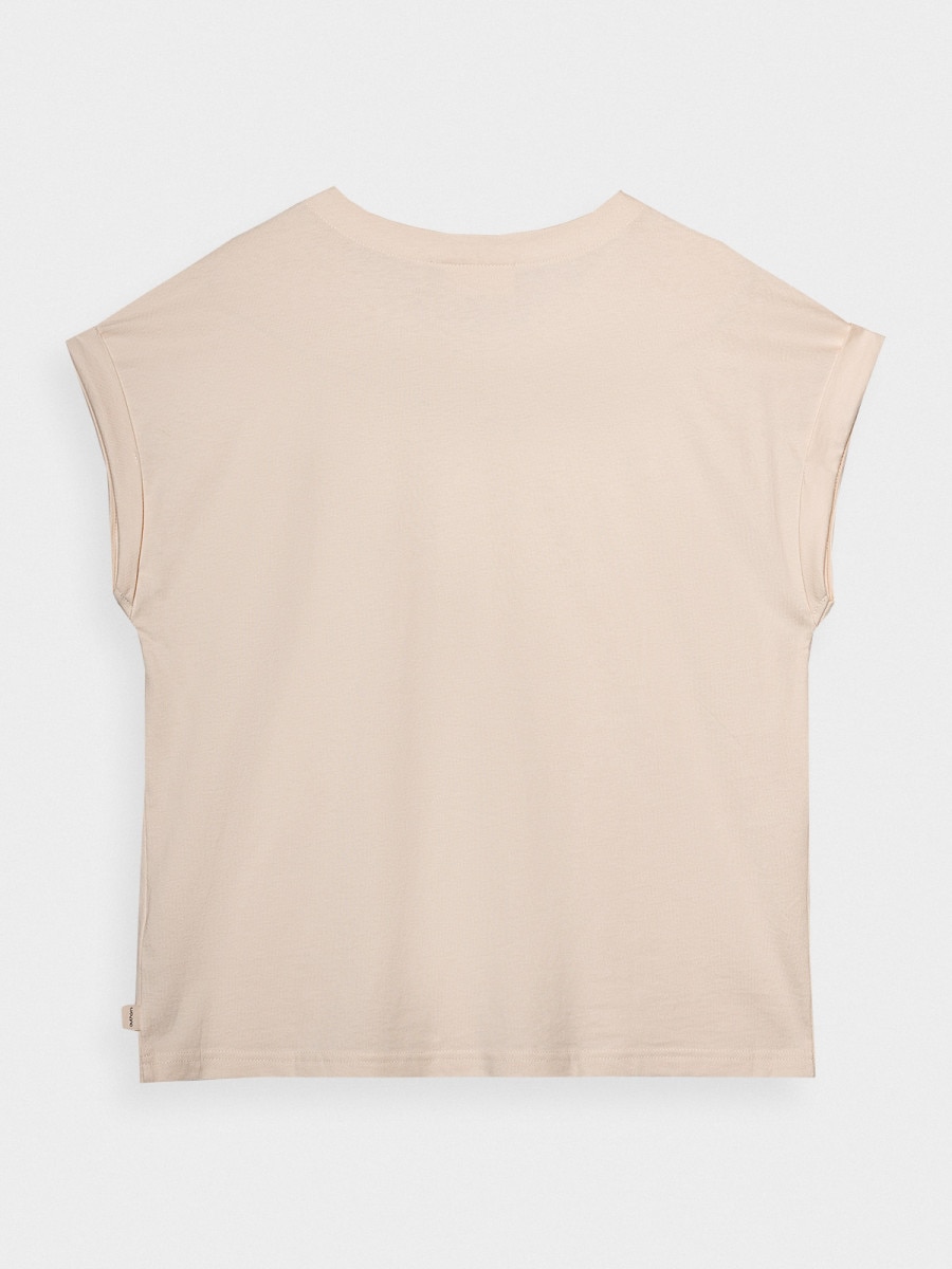 OUTHORN Women's plain T-shirt - cream 5