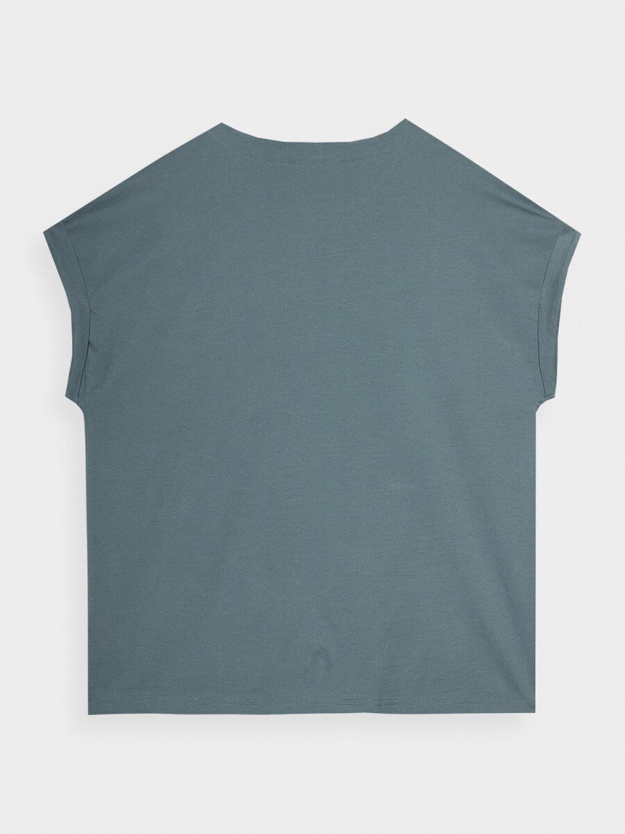 OUTHORN Women's plain T-shirt - olive 5