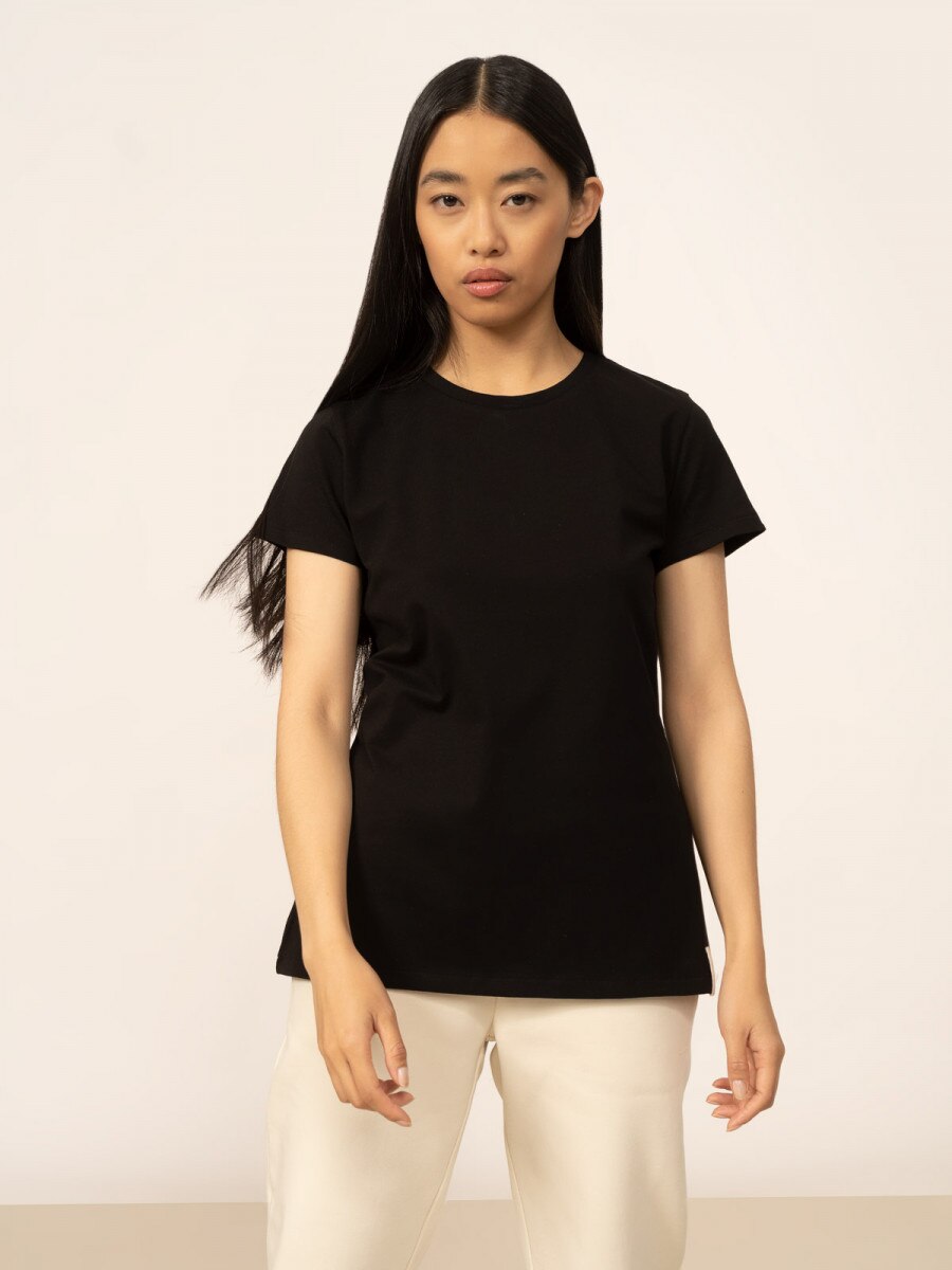 OUTHORN Women's plain T-shirt deep black