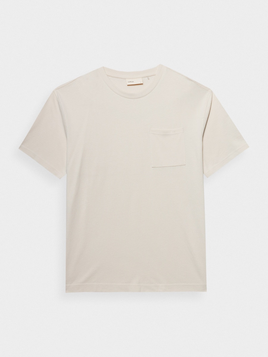OUTHORN Men's plain T-shirt - cream 6