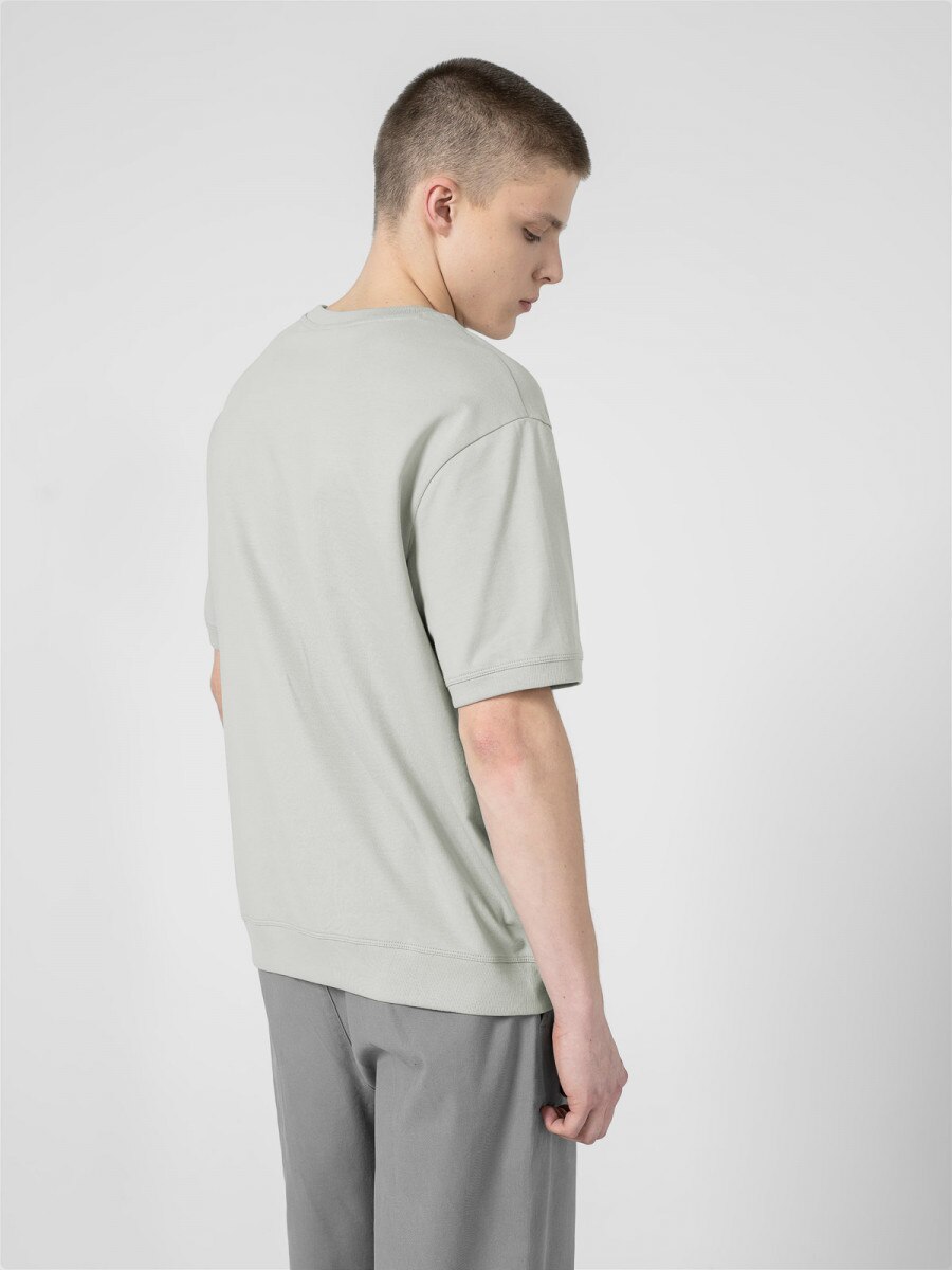 OUTHORN Men's oversize plain T-shirt - grey gray 4