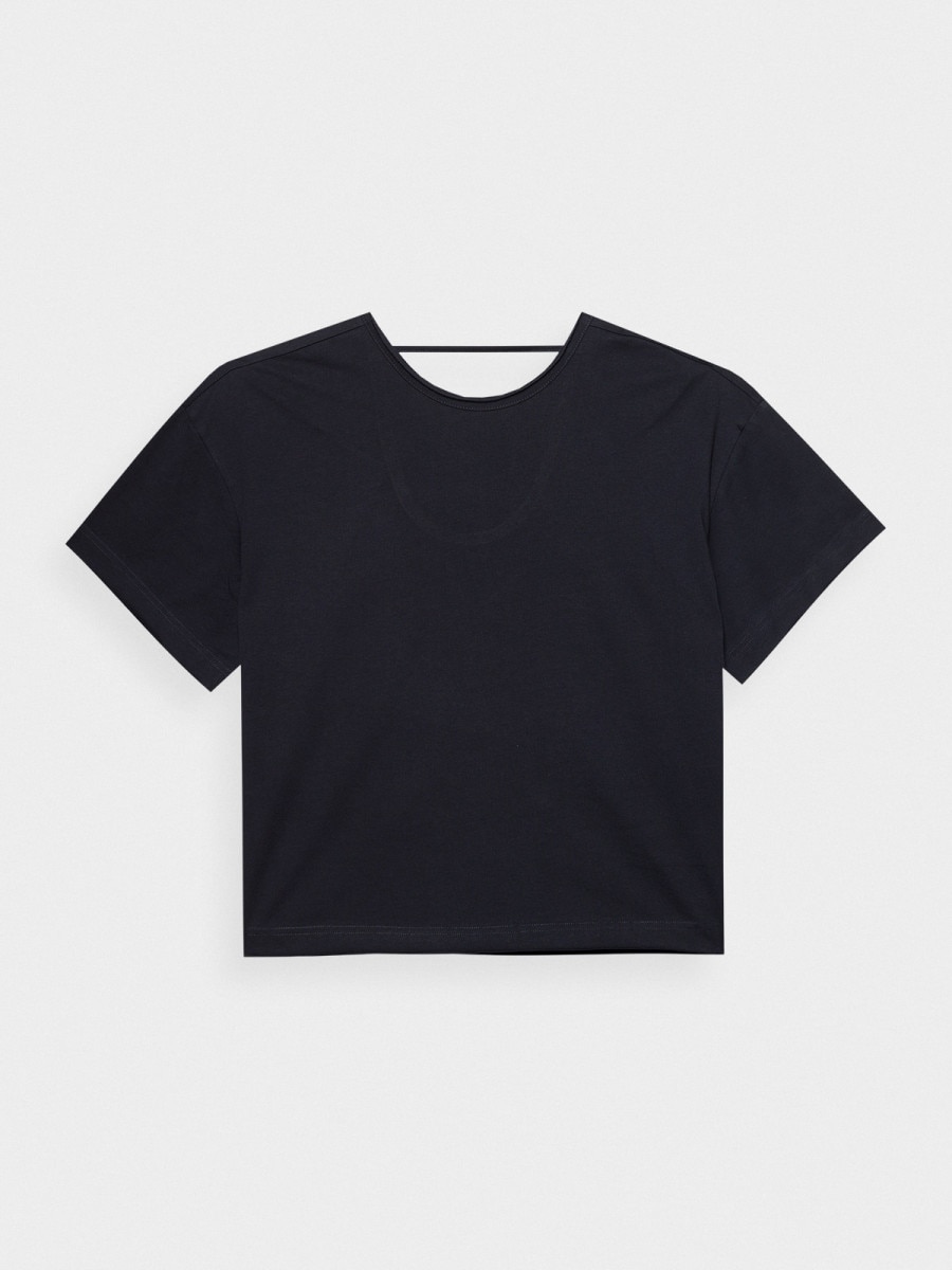OUTHORN Women's scoop-back T-shirt - navy blue 4