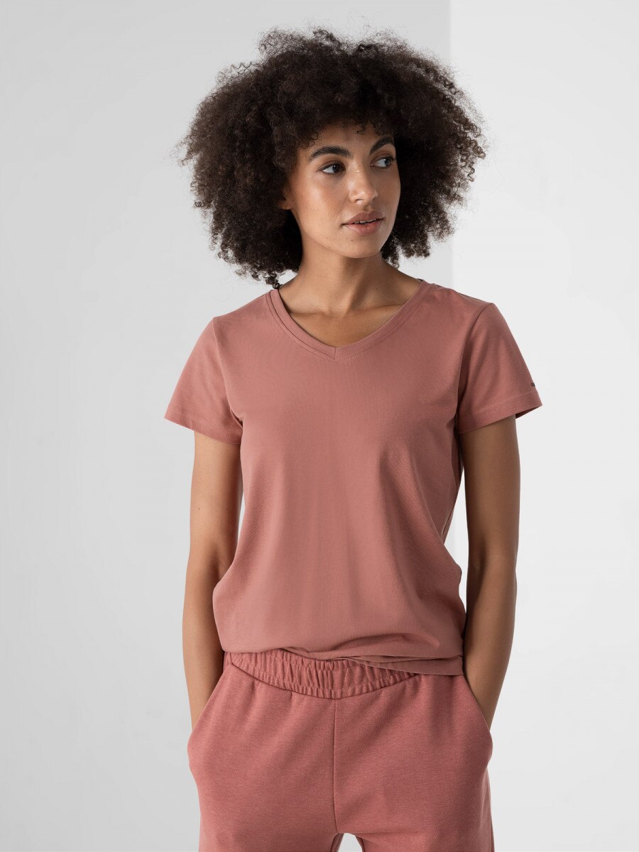  Women's v-neck t-shirt dark pink