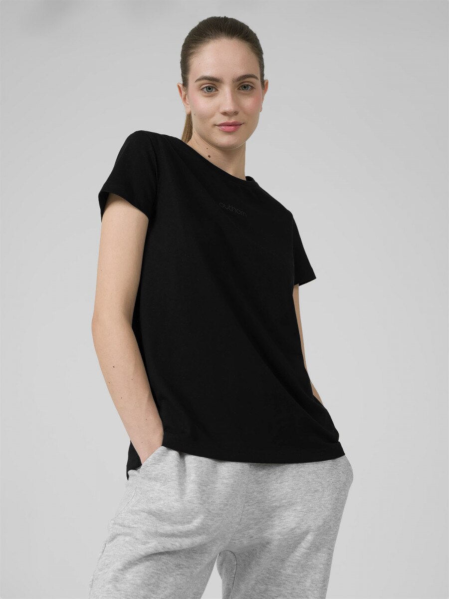 OUTHORN Women's T-shirt with print deep black