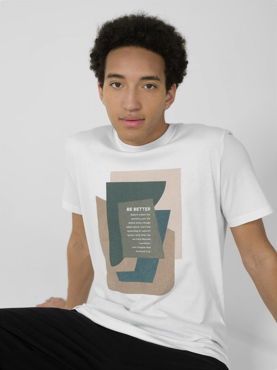 OUTHORN Men's T-shirt with print white
