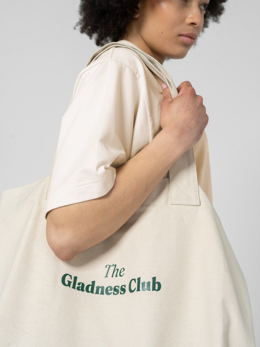 OUTHORN Cotton shoulder bag - cream 2