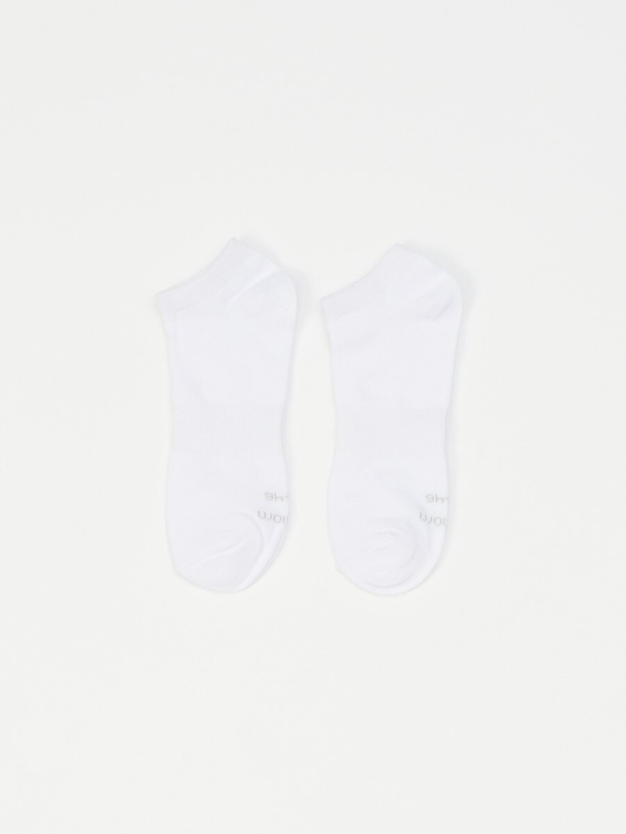  Men's socks (2 pairs) white+white
