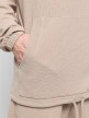 OUTHORN Men's oversize waffle hoodie beige 7