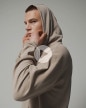 OUTHORN Men's oversize waffle hoodie beige 3