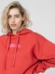 OUTHORN Women's oversize hoodie - red red