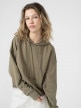 OUTHORN Women's oversize hoodie - olive turquoise blue