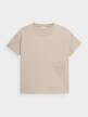 OUTHORN Women's oversize t-shirt beige 4