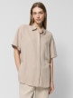 OUTHORN Women's oversize shirt with viscose beige