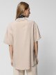 OUTHORN Women's oversize shirt with viscose beige 5