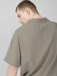 OUTHORN Men's short-sleeved cotton muslin shirt - mint mint 6