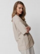 OUTHORN Women's short sleeve linen shirt - beige beige 12