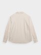 OUTHORN Men's shirt with linen - beige beige 10